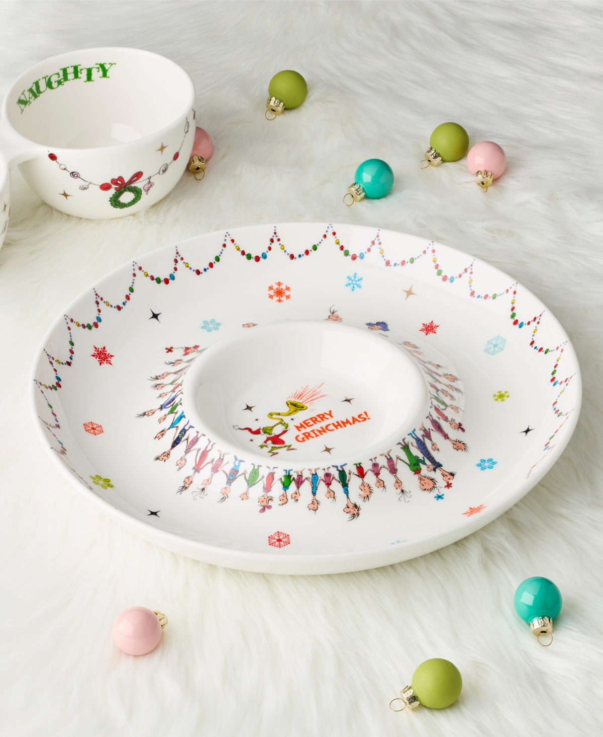 Lenox Merry Grinchmas Chip & Dip In Multi
