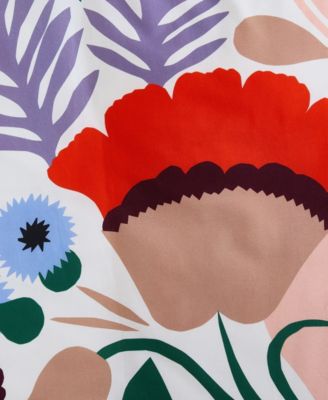 Ojakellukka Cotton Percale 3-Pc. Duvet Cover Set, Full/Queen