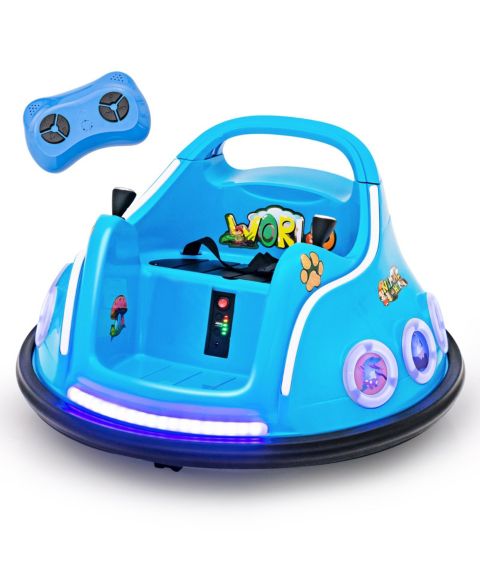 Детская игрушка Mecale 12V Electric Ride-On Bumper Car with Remote Control & 360-Degree Spins, Ages 3+, цвет: Тёмно-синий
