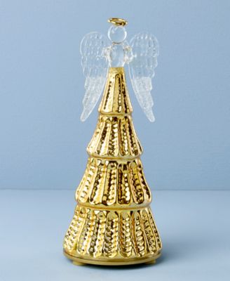 Radiant Light Lit Glass Angel Figurine