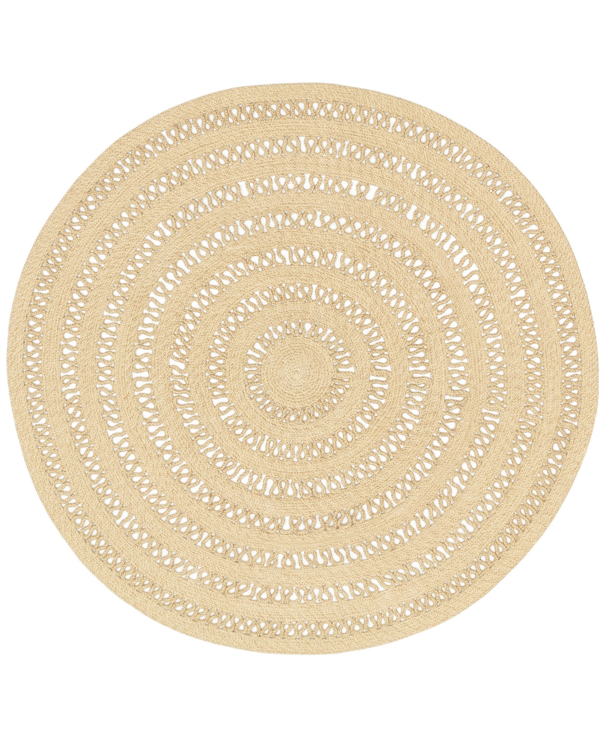 Dash And Albert Rugs By Annie Selke Bowline Indoor/outdoor Da1642 6'x6' Round Area Rug In Brown