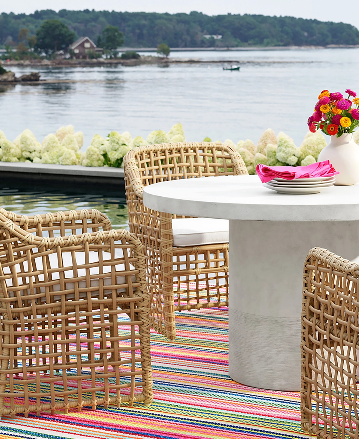 Dash And Albert Rugs By Annie Selke Bright Stripe Indoor/outdoor Da1087 6'x9' Area Rug In Multi