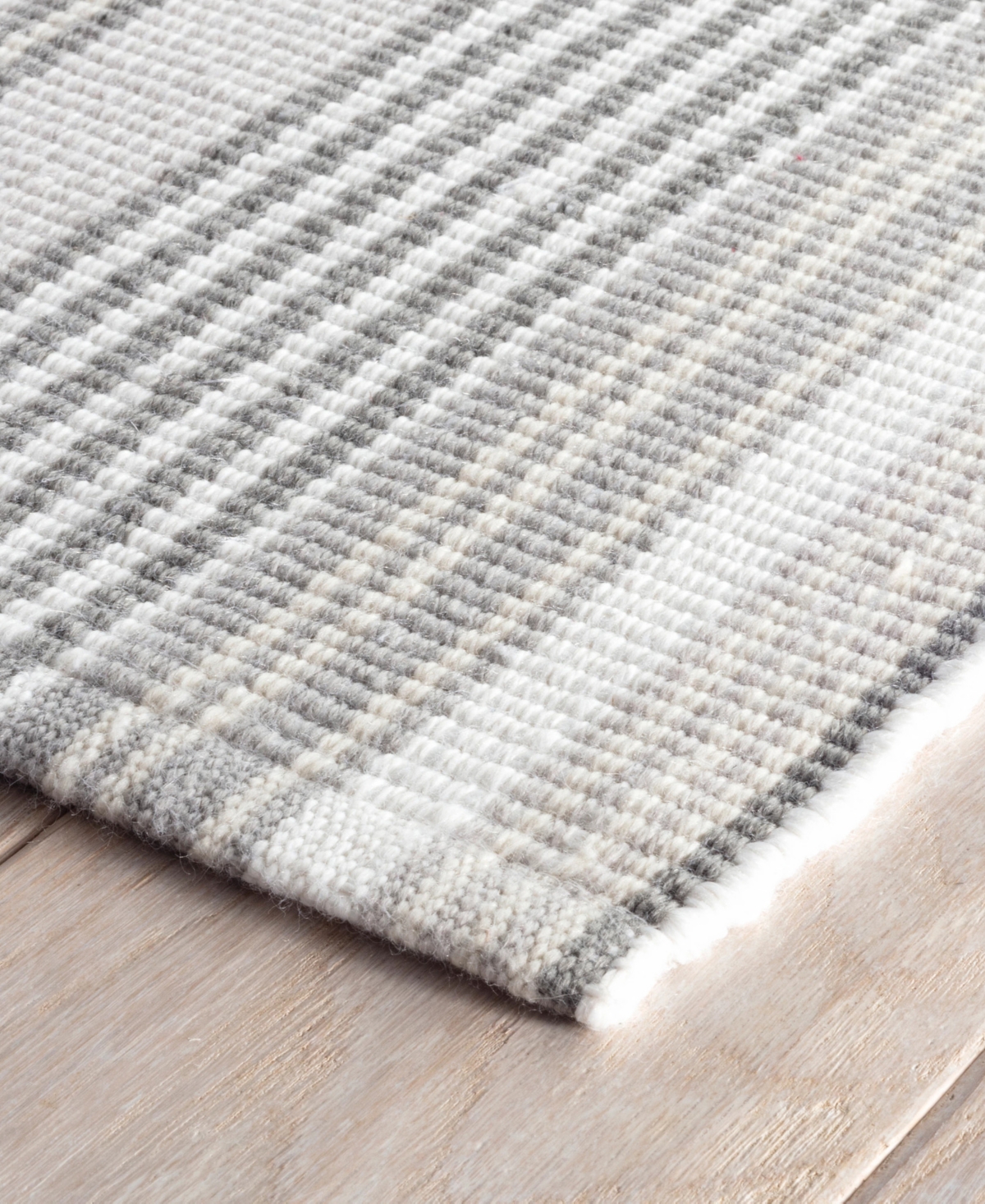 Dash And Albert Rugs By Annie Selke Gradation Ticking Indoor/outdoor Da169 3'x5' Area Rug In Gray