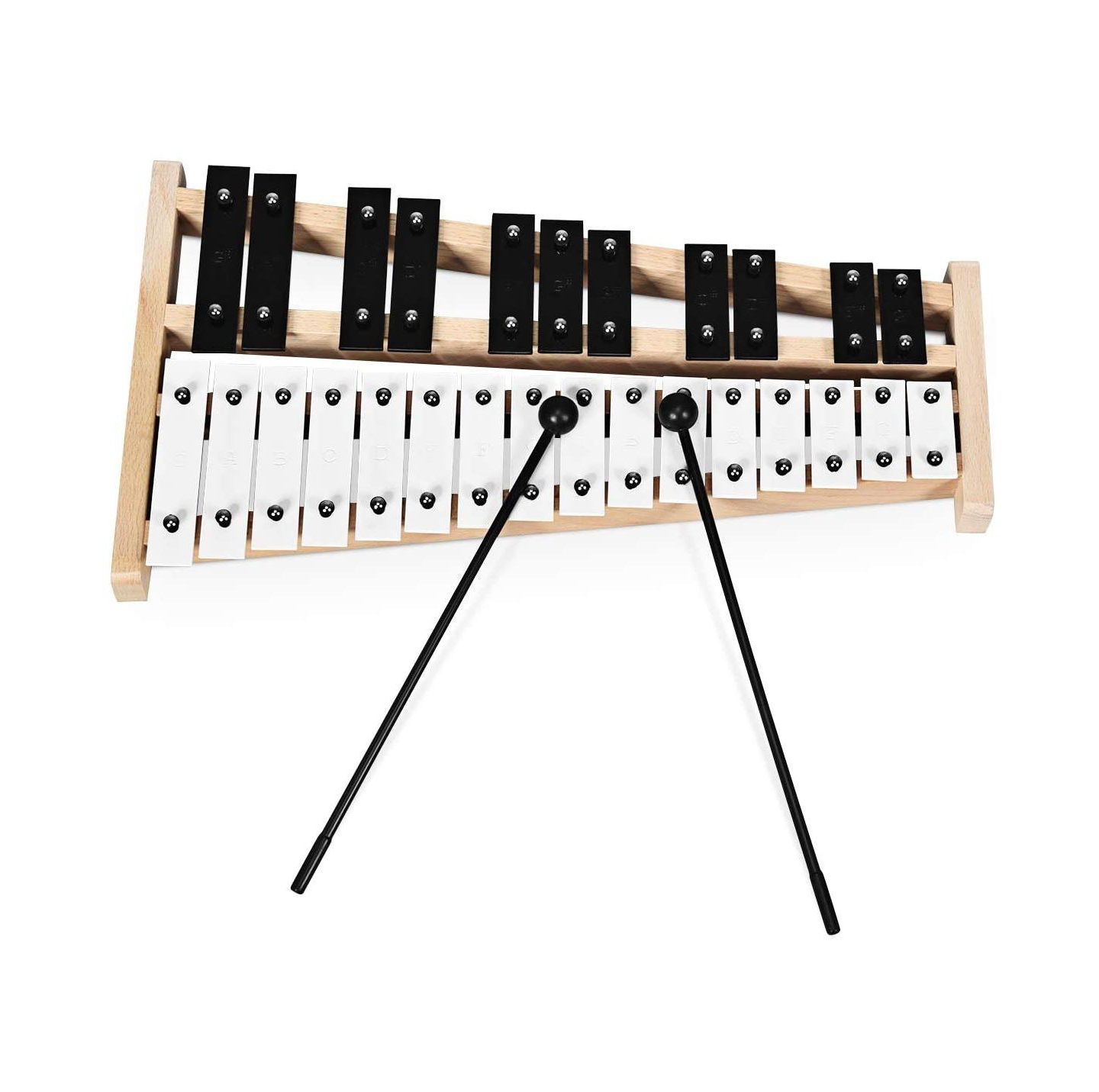 Детская игрушка Mecale 27-Note Portable Glockenspiel with 2 Rubber Mallets, Ages 5+, цвет: Чёрный — фото 6