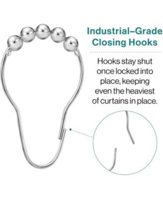 Shower Curtain Rings - Set of 12, Rustproof Stainless Steel