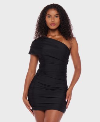 B Darlin - Juniors' Asymmetric One-Shoulder Bodycon Dress