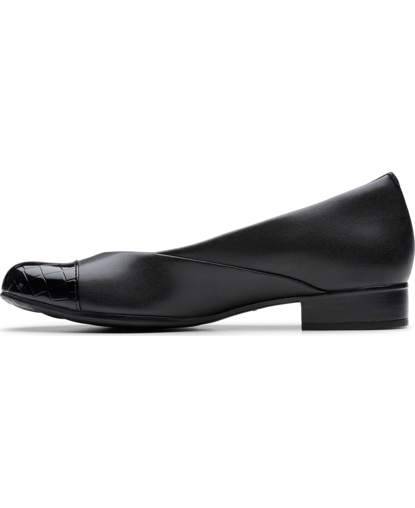 Женские балетки Clarks Juliet Rise без застёжки, цвет: Чёрный кожаный — фото 5