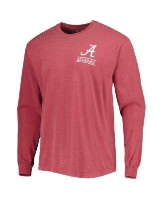 Men's Crimson Alabama Crimson Tide Circle Campus Scene Long Sleeve T-Shirt