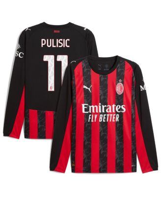 Puma - Men's Christian Pulisic Red AC Milan 2025/26 Home Replica Long Sleeve Player Jersey