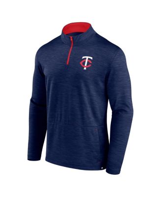 Men's Heather Navy Minnesota Twins Fundamentals Quarter-Zip Pullover