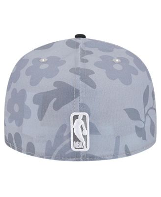 Men's Gray Chicago Bulls Palm Fronds 2-Tone 59FIFTY Fitted Hat