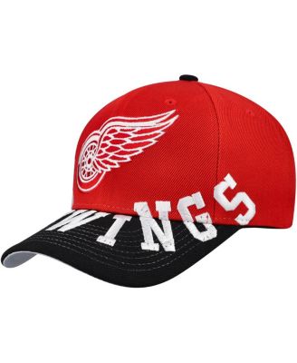 Mitchell & Ness - Men's Red/Black Detroit Red Wings Underarch Two-Tone Pro Crown Snapback Hat