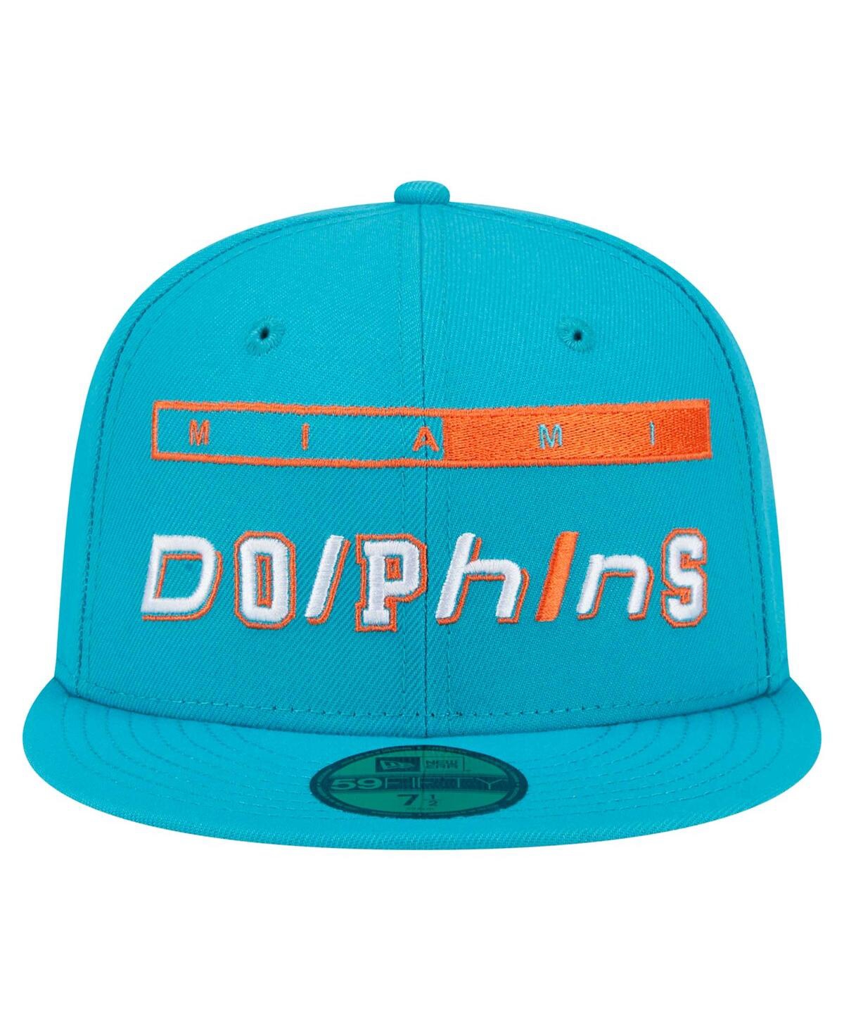 New Era Men's Aqua Miami Dolphins Ransom 59FIFTY Fitted Hat