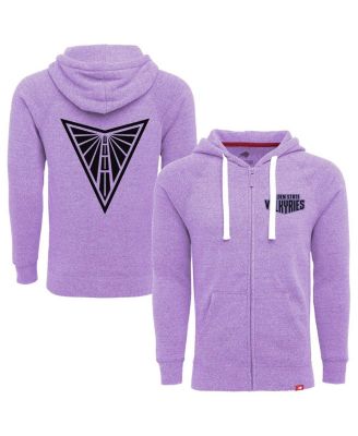 Sportiqe - Men's and Women's Violet Golden State Valkyries Heywood Tri-Blend Raglan Full-Zip Hoodie