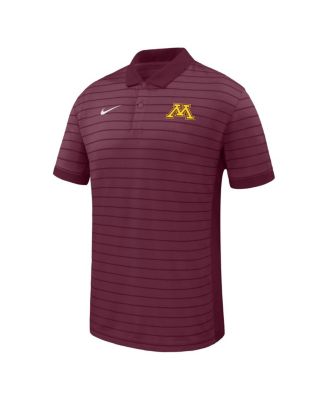 Men's Maroon Minnesota Golden Gophers 2025 Early Season Coaches Sideline Victory Stripe Performance Polo Shirt