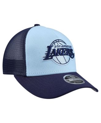 Big Boys and Girls Light Blue Los Angeles Lakers Color Pack 9FORTY A-Frame Trucker Adjustable Hat