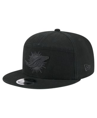 New Era - Men's Black Miami Dolphins Adventure Canvas Split Panel 9FIFTY Snapback Hat