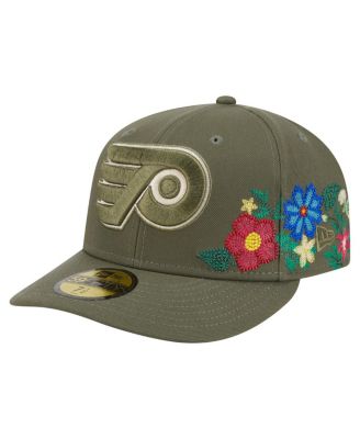 New Era - Men's Olive Philadelphia Flyers Tonal Florals 59FIFTY Fitted Hat