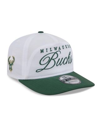 Men's White/Hunter Green Milwaukee Bucks 2025 NBA Draft On-Stage Nylon 19TWENTY Adjustable Hat