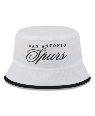 Men's White/Black San Antonio Spurs 2025 NBA Draft Nylon Bucket Hat