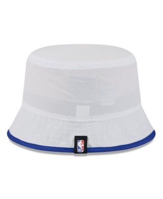 Men's White/Blue New York Knicks 2025 NBA Draft Nylon Bucket Hat
