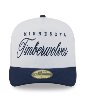Men's White/Navy Minnesota Timberwolves 2025 NBA Draft A-Frame 59FIFTY Fitted Hat