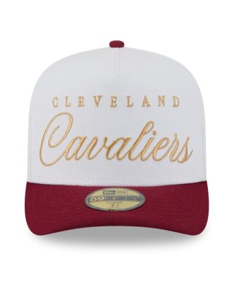 Men's White/Wine Cleveland Cavaliers 2025 NBA Draft A-Frame 59FIFTY Fitted Hat