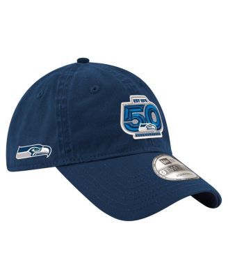 New Era - Men's College Navy Seattle Seahawks 50th Season 9TWENTY Adjustable Hat