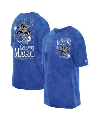 New Era - Men's Blue Orlando Magic Old School Sport Enzyme Wash Oversized T-Shirt