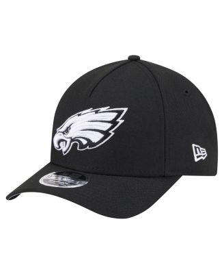 New Era - Men's Black Philadelphia Eagles Team Collection 9FORTY M-Crown A-Frame Adjustable Hat