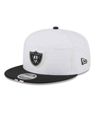 New Era - Men's White/Black Las Vegas Raiders 2025 NFL Training Camp Split Panel 9FIFTY Snapback Hat