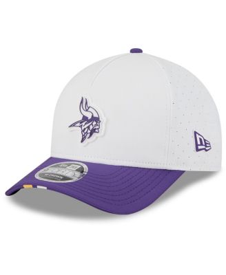 New Era - Men's White/Purple Minnesota Vikings 2025 NFL Training Camp A-Frame 9FORTY Adjustable Hat
