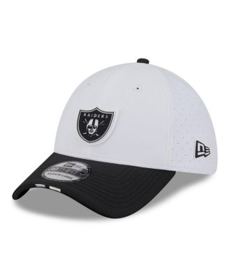 New Era - Men's White/Black Las Vegas Raiders 2025 NFL Training Camp 39THIRTY Flex Hat