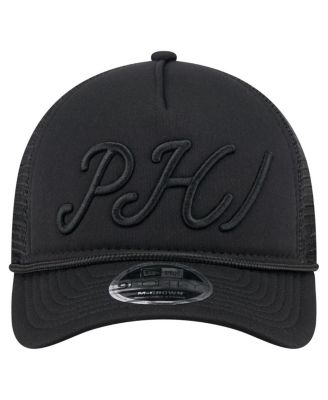 Men's Black Philadelphia Phillies City Initial 9FORTY A-Frame M-Crown Adjustable Trucker Hat