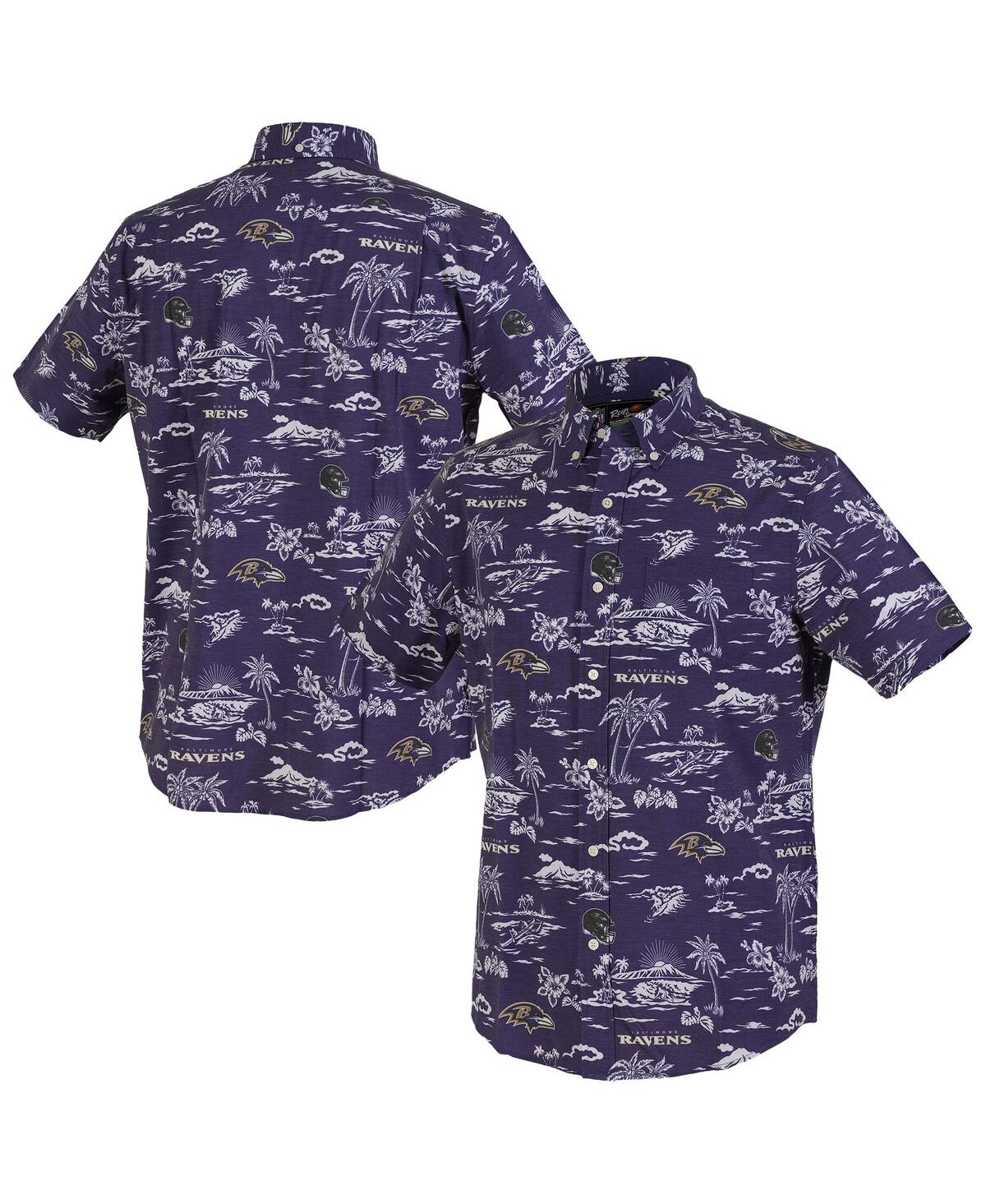 Men's Purple Baltimore Ravens Kekai Performance Button-Down Shirt - Purple