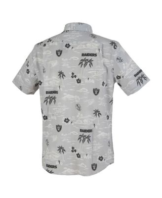 Men's Silver Las Vegas Raiders Kekai Performance Button-Down Shirt