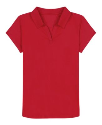 Big Girls Uniform Short Sleeve Performance Knit Polo Top