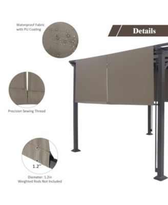 2 Pieces 16x4 Ft Universal Canopy Cover, Outdoor Pergola Roof Top Cover