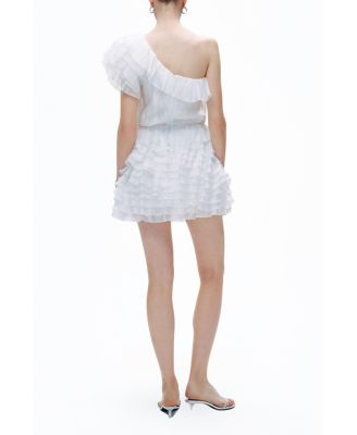 Women's Mini Dress with Layered Ruffle Details