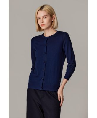 Women's 100% Merino Wool Light Weight Cardigan | Ultra Soft Fine-gauge Sweaters Machine Washable