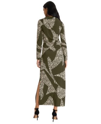 Women's Long-Sleeve Jersey Bodycon Dress