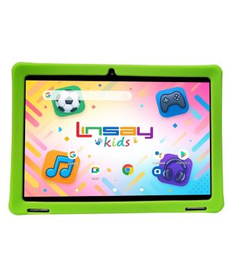 10.1"Octa Core 256GB Storage Android 15 Tablet with Green Kids Defender Case