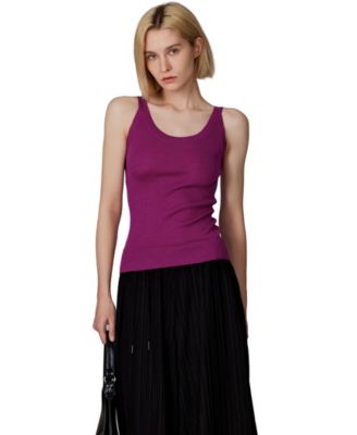 Women's Scoop Neck Tank Top | 75% Merino Wool 25% Silk Ultra-Soft Layering Essential | Natrual Moisture Wicking Sweater