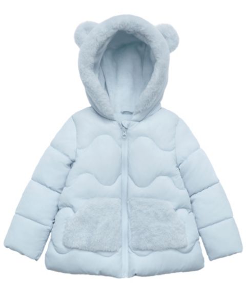 Куртка Rokka&Rolla Soft Lined Puffer Jacket 2T-5T для девочек-малышей, цвет: Синий