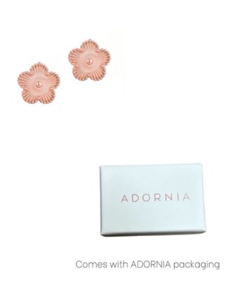 Tarnish Resistant Rose Gold 5 Leaf Clover Stud Earrings