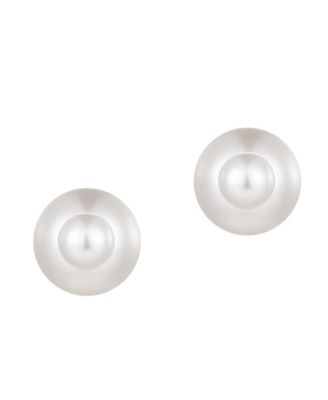 Cultivated Pearl Double Sided Stud Earrings