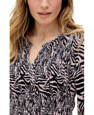 Women's Paulina Shirred Bodice Zebra Print Maxi Dress