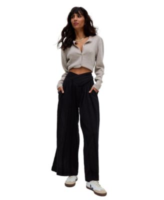 Women's Farrah Wide Leg Jacquard Trouser