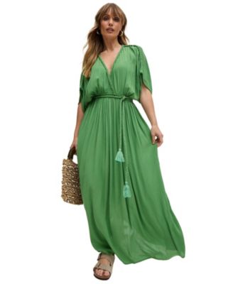 Women's Diamond Plait Neck Maxi Dress