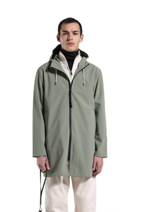 Мужские куртки Stutterheim Stockholm Lightweight Zip Matte Raincoat, цвет: Comet